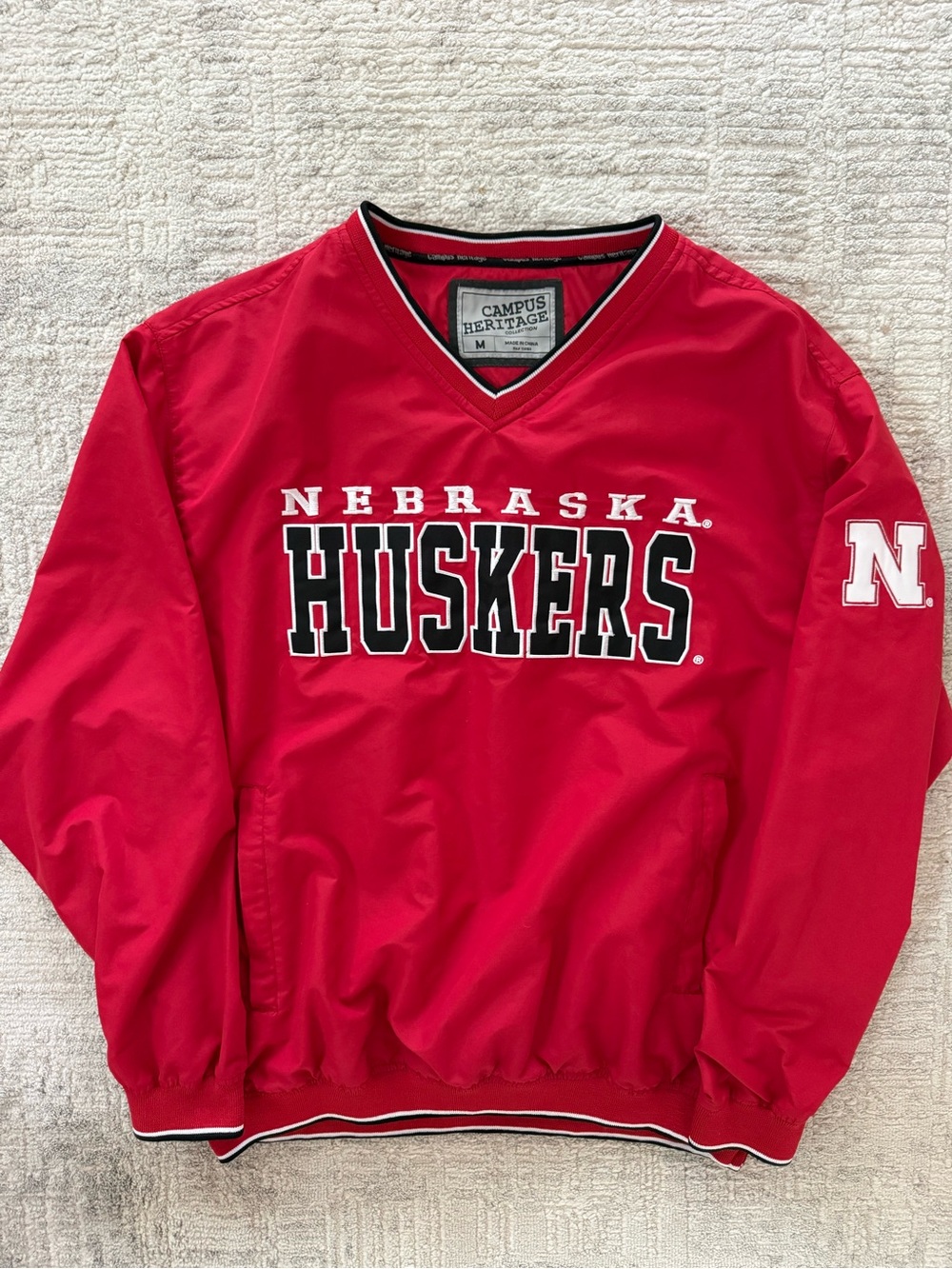 Campus Heritage Nebraska Huskers V-Neck Pullover